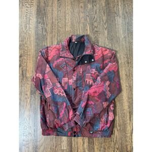Vintage 90s ProQuip Gore-Tex Jacket Southwestern Aztec Waterproof Golf Coat Med